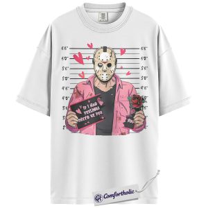 Alternative view of Jason Voorhees Shirt, Friday the 13th Shirt, Valentine's Day Shirt, Horror Graphic Tee, Comfort Colors Shirt