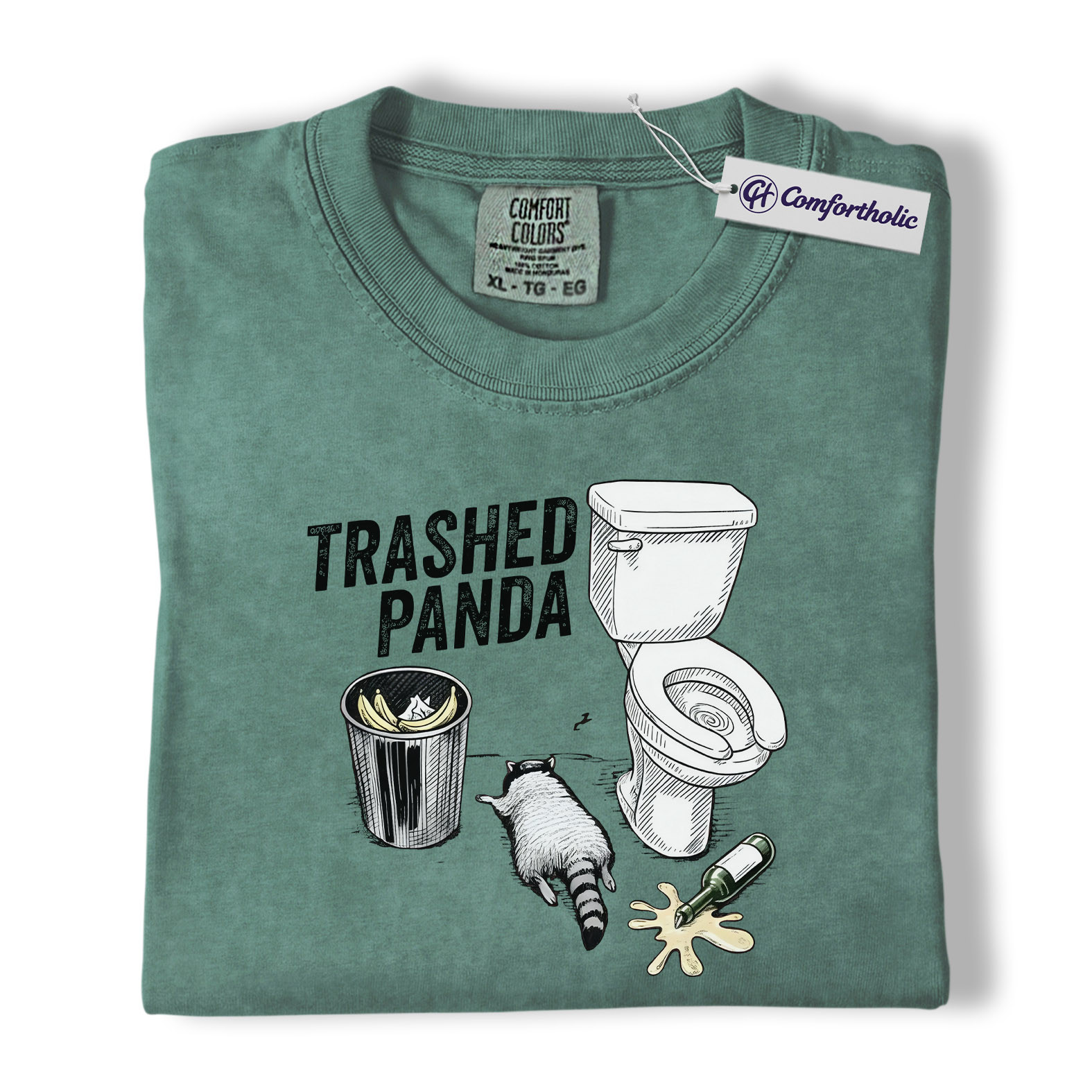 Trashed Panda Shirt, Funny Raccoon Meme Graphic Tee, Hilarious Trash Panda T-Shirt, Gag Gift for Animal Lovers, Comfort Colors Shirt - Image 11