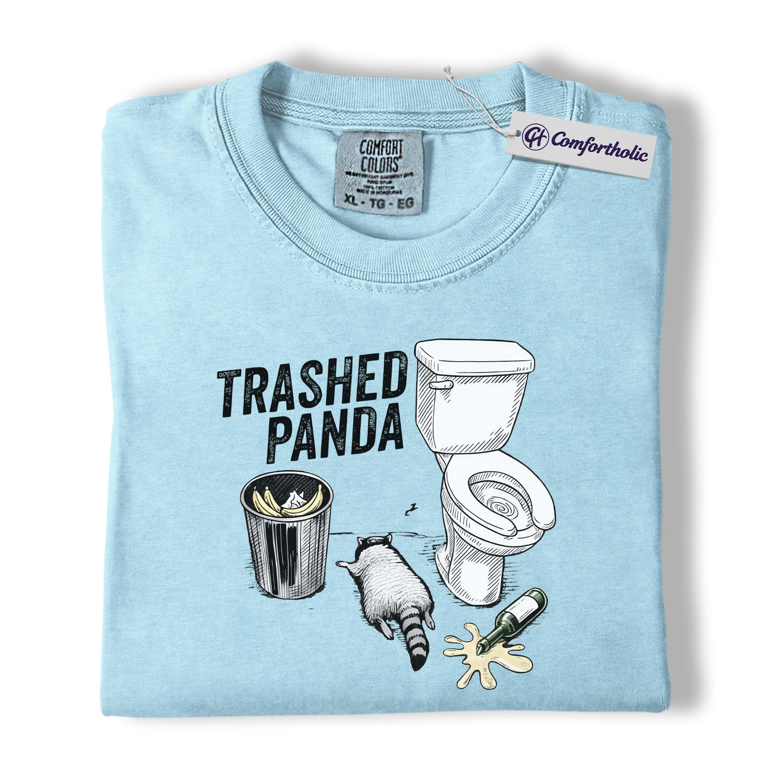 Trashed Panda Shirt, Funny Raccoon Meme Graphic Tee, Hilarious Trash Panda T-Shirt, Gag Gift for Animal Lovers, Comfort Colors Shirt - Image 15