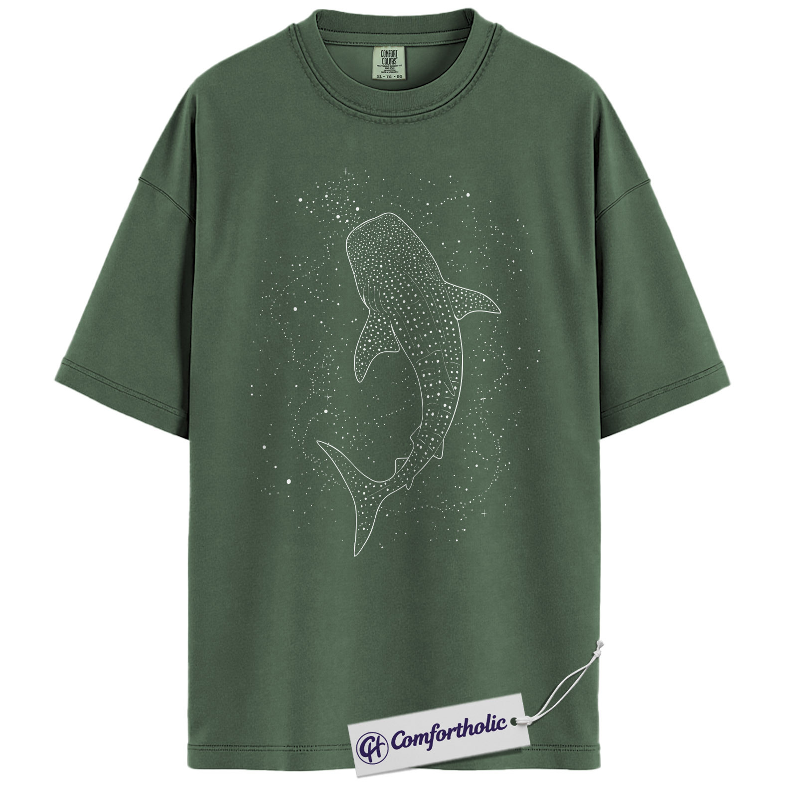 Whale Shark Shirt, Minimalist Shark Graphic Tee, Ocean Lover T-Shirt, Marine Biology Aesthetic Top, Gift for Shark Lovers, Comfort Colors Shirt - Image 5