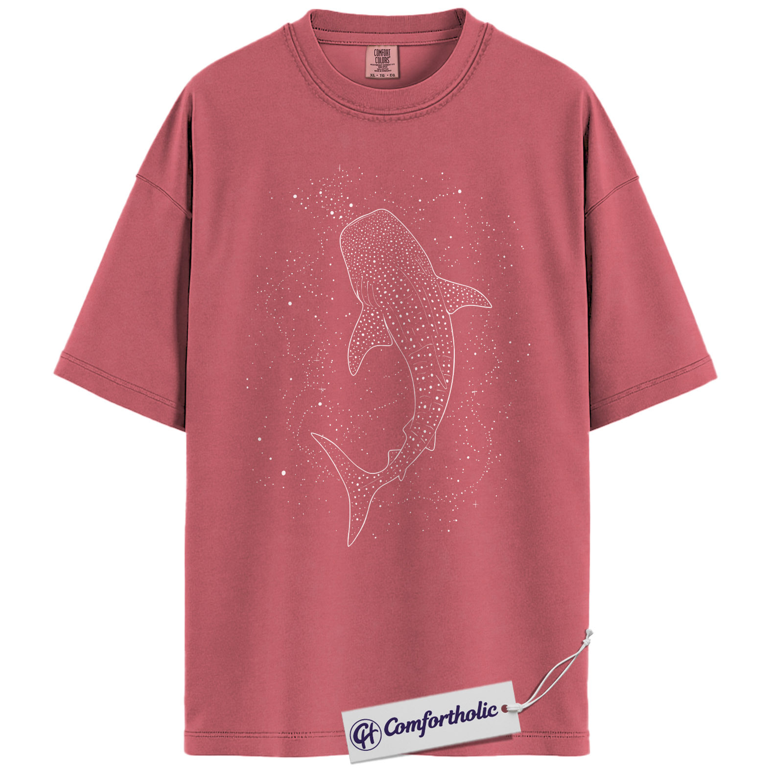 Whale Shark Shirt, Minimalist Shark Graphic Tee, Ocean Lover T-Shirt, Marine Biology Aesthetic Top, Gift for Shark Lovers, Comfort Colors Shirt - Image 9