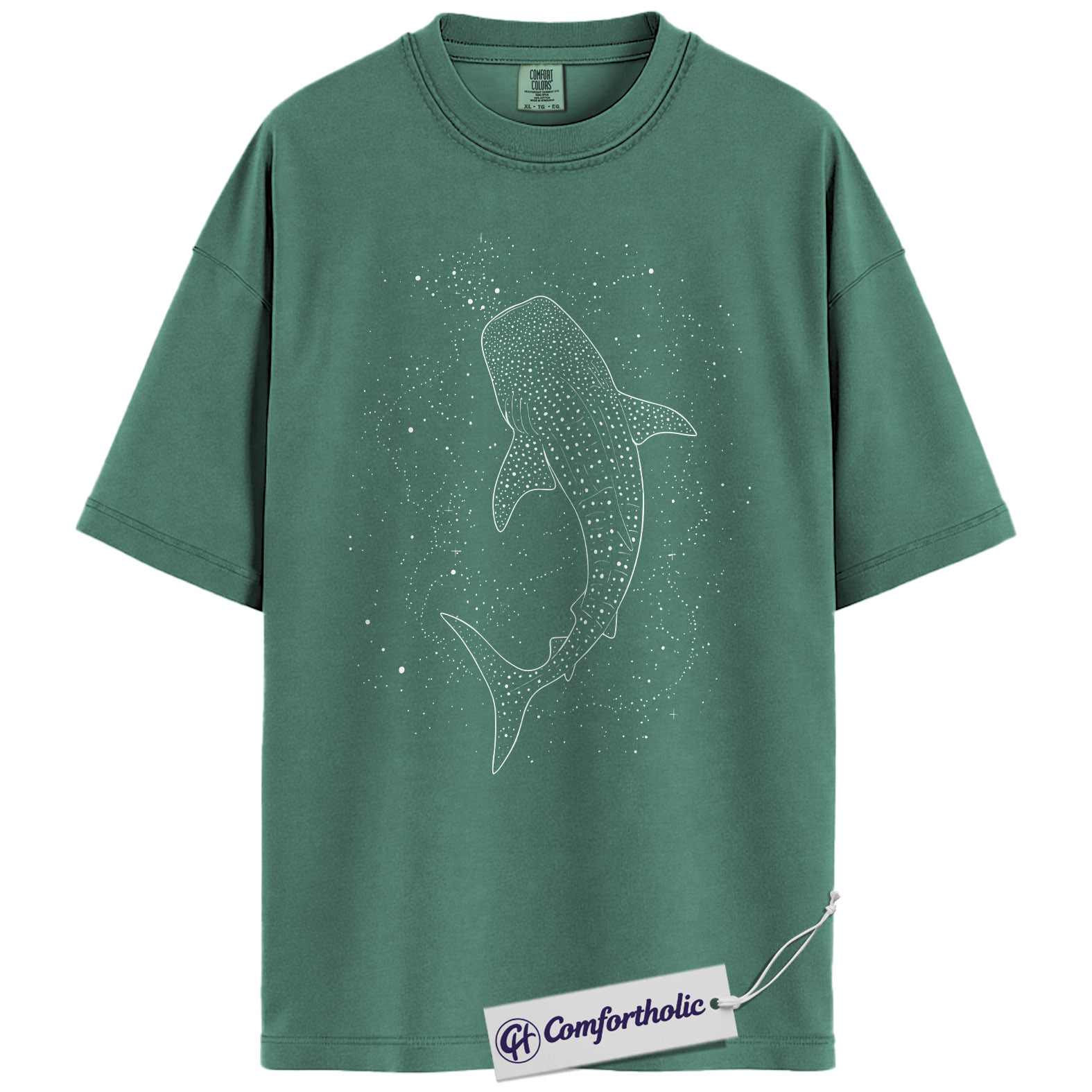Whale Shark Shirt, Minimalist Shark Graphic Tee, Ocean Lover T-Shirt, Marine Biology Aesthetic Top, Gift for Shark Lovers, Comfort Colors Shirt - Image 10