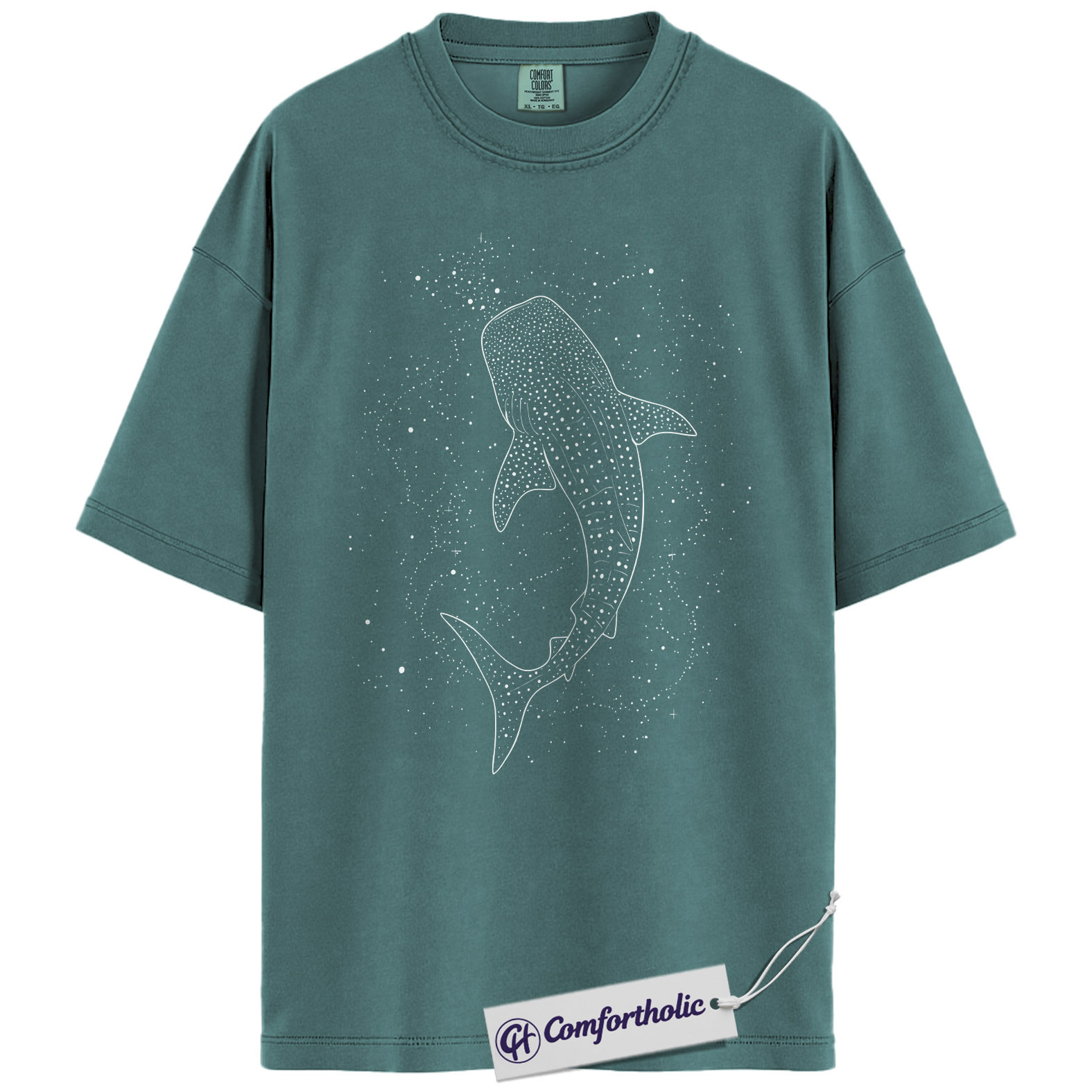 Whale Shark Shirt, Minimalist Shark Graphic Tee, Ocean Lover T-Shirt, Marine Biology Aesthetic Top, Gift for Shark Lovers, Comfort Colors Shirt - Image 11