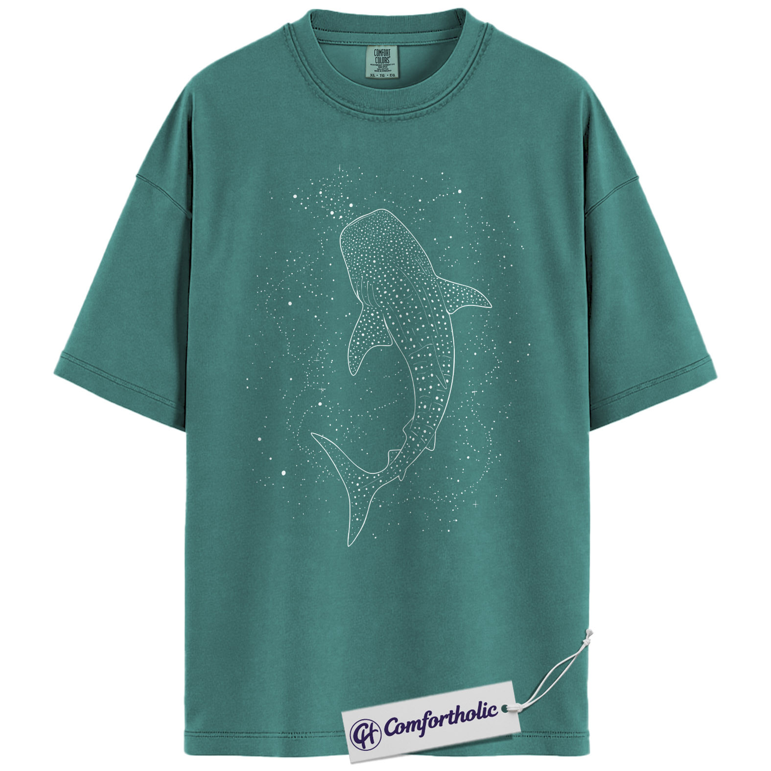 Whale Shark Shirt, Minimalist Shark Graphic Tee, Ocean Lover T-Shirt, Marine Biology Aesthetic Top, Gift for Shark Lovers, Comfort Colors Shirt - Image 13