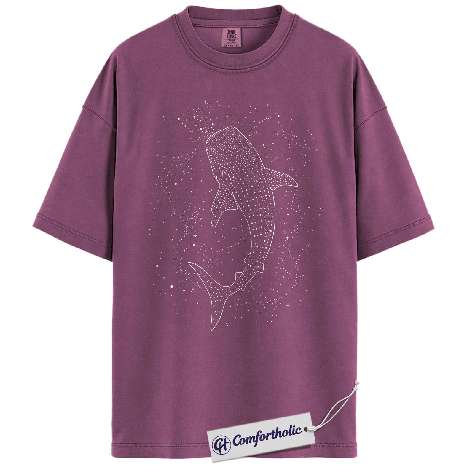 Whale Shark Shirt, Minimalist Shark Graphic Tee, Ocean Lover T-Shirt, Marine Biology Aesthetic Top, Gift for Shark Lovers, Comfort Colors Shirt - Image 15