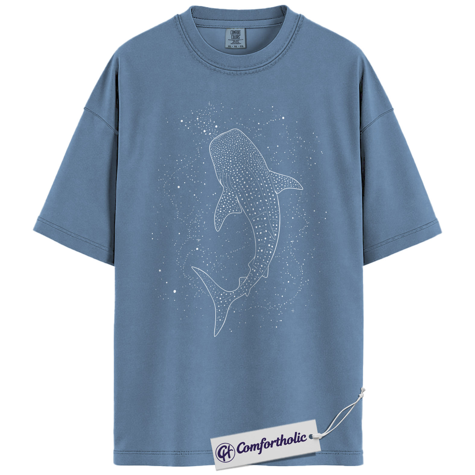Whale Shark Shirt, Minimalist Shark Graphic Tee, Ocean Lover T-Shirt, Marine Biology Aesthetic Top, Gift for Shark Lovers, Comfort Colors Shirt - Image 17