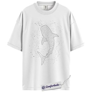 Alternative view of Whale Shark Shirt, Minimalist Shark Graphic Tee, Ocean Lover T-Shirt, Marine Biology Aesthetic Top, Gift for Shark Lovers, Comfort Colors Shirt