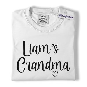 Alternative view of Personalized Grandma Shirt, Custom Grandkid Name Graphic Tee, Minimal Family Name T-Shirt, Mother’s Day Gift for Grandma, Comfort Colors Shirt