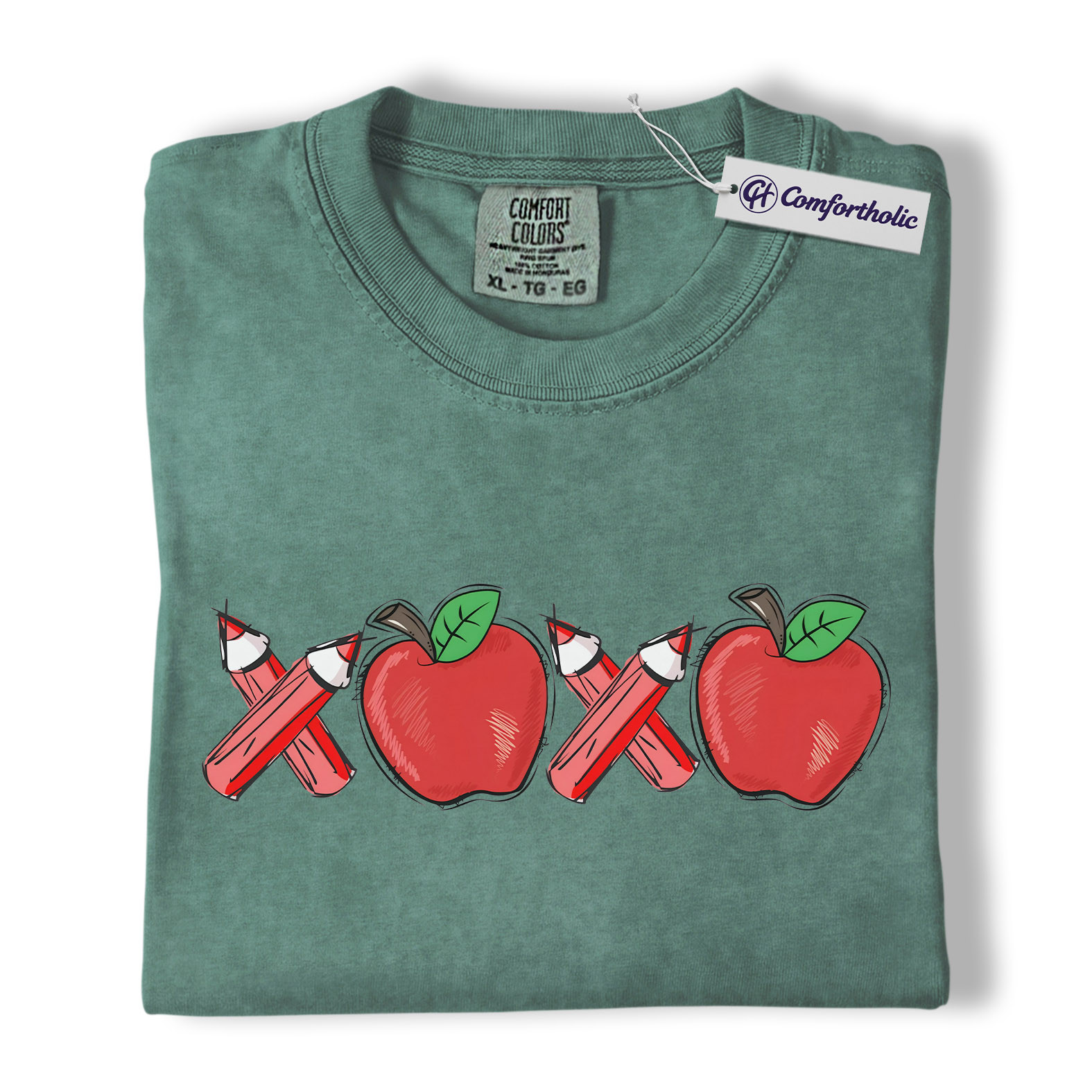 Teacher Valentine Shirt, Cute Apple Pencil Love Graphic Tee, Classroom Valentine T-Shirt, Sweet Teacher Appreciation Gift for Educators, Comfort Colors Shirt - Image 10