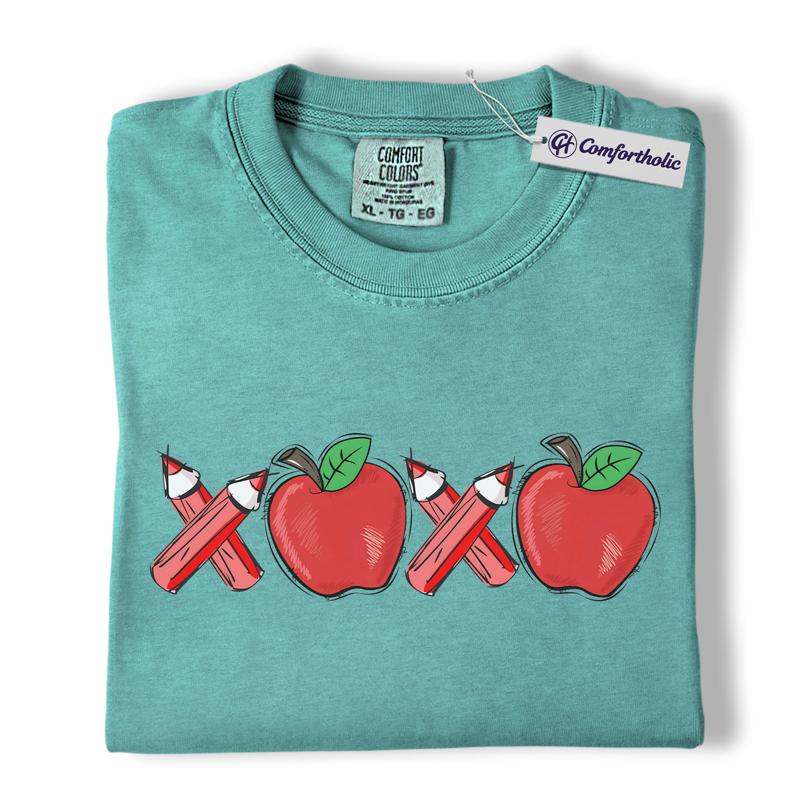 Teacher Valentine Shirt, Cute Apple Pencil Love Graphic Tee, Classroom Valentine T-Shirt, Sweet Teacher Appreciation Gift for Educators, Comfort Colors Shirt - Image 13