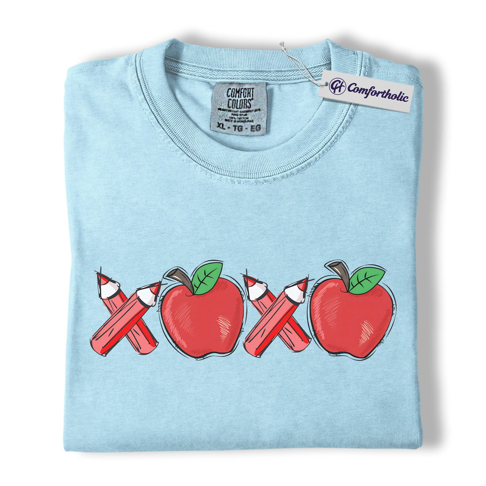 Teacher Valentine Shirt, Cute Apple Pencil Love Graphic Tee, Classroom Valentine T-Shirt, Sweet Teacher Appreciation Gift for Educators, Comfort Colors Shirt - Image 14