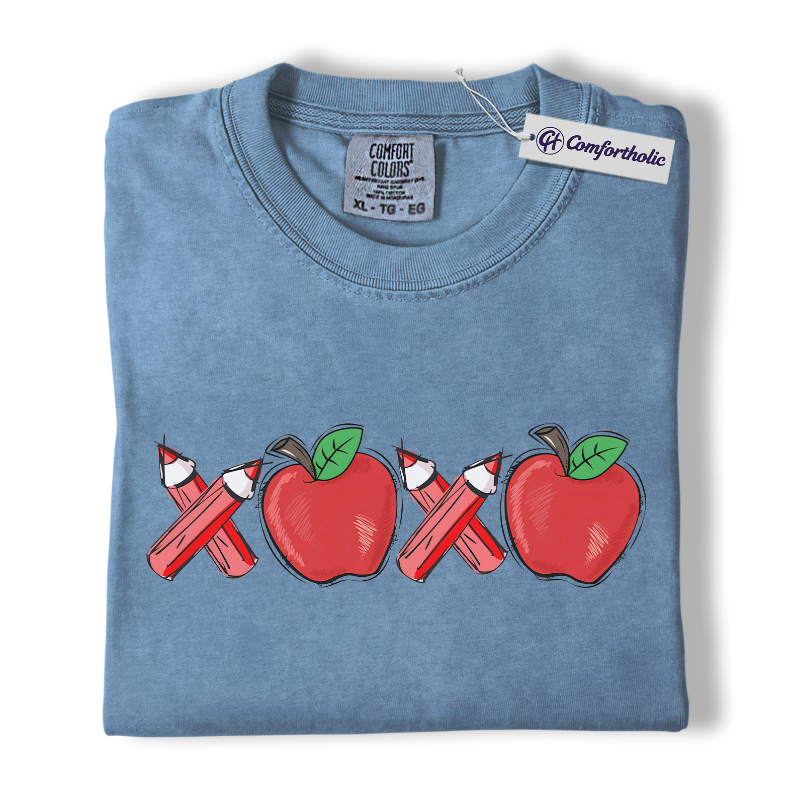 Teacher Valentine Shirt, Cute Apple Pencil Love Graphic Tee, Classroom Valentine T-Shirt, Sweet Teacher Appreciation Gift for Educators, Comfort Colors Shirt - Image 17