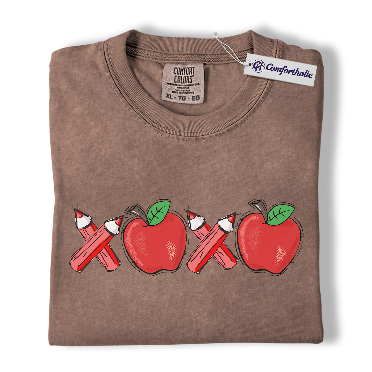 Teacher Valentine Shirt, Cute Apple Pencil Love Graphic Tee, Classroom Valentine T-Shirt, Sweet Teacher Appreciation Gift for Educators, Comfort Colors Shirt - Image 19