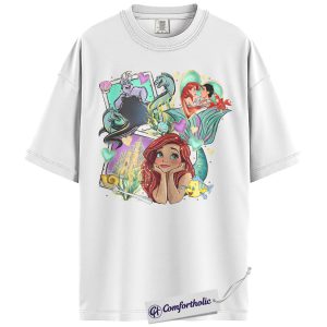 Alternative view of The Little Mermaid Shirt, Animated Graphic Tee, Comfort Colors Shirt