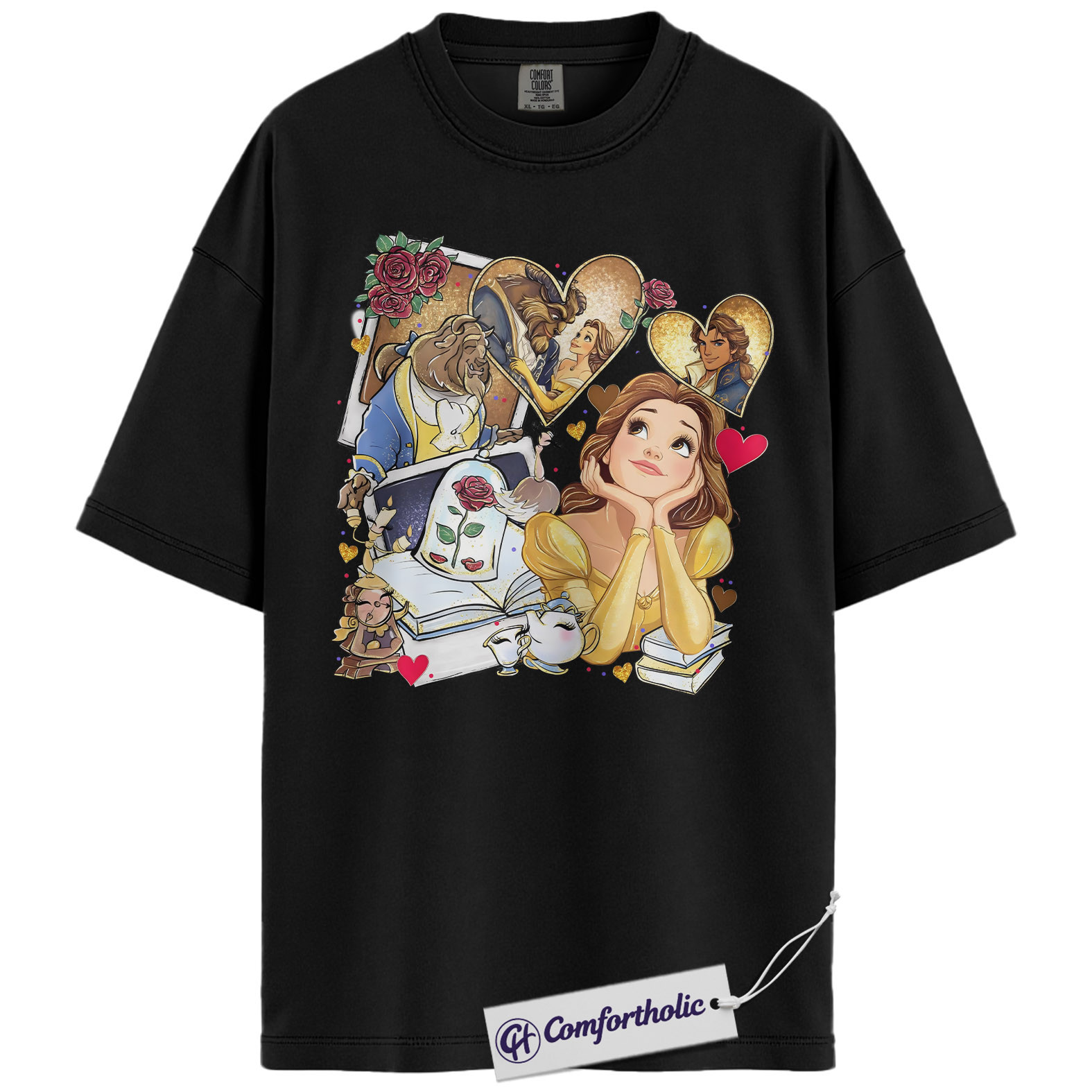 Beauty and the Beast Shirt, Animated Graphic Tee, Comfort Colors Shirt - Image 3