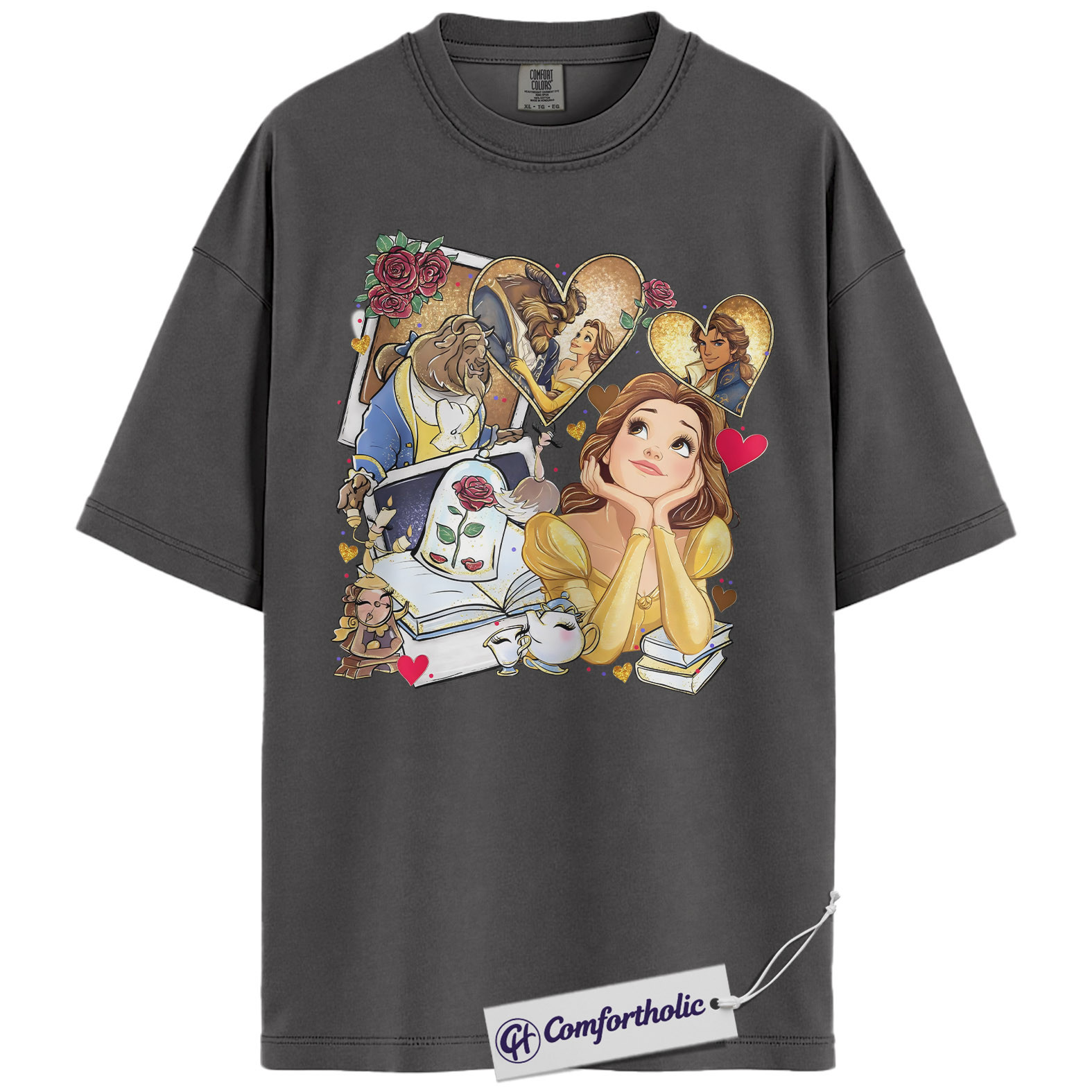 Beauty and the Beast Shirt, Animated Graphic Tee, Comfort Colors Shirt - Image 4