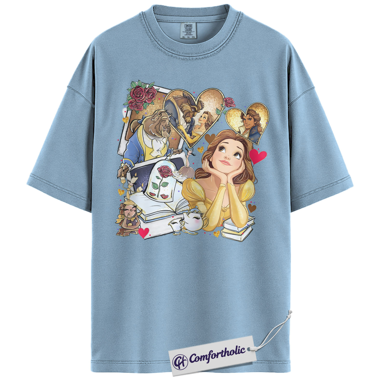 Beauty and the Beast Shirt, Animated Graphic Tee, Comfort Colors Shirt - Image 15