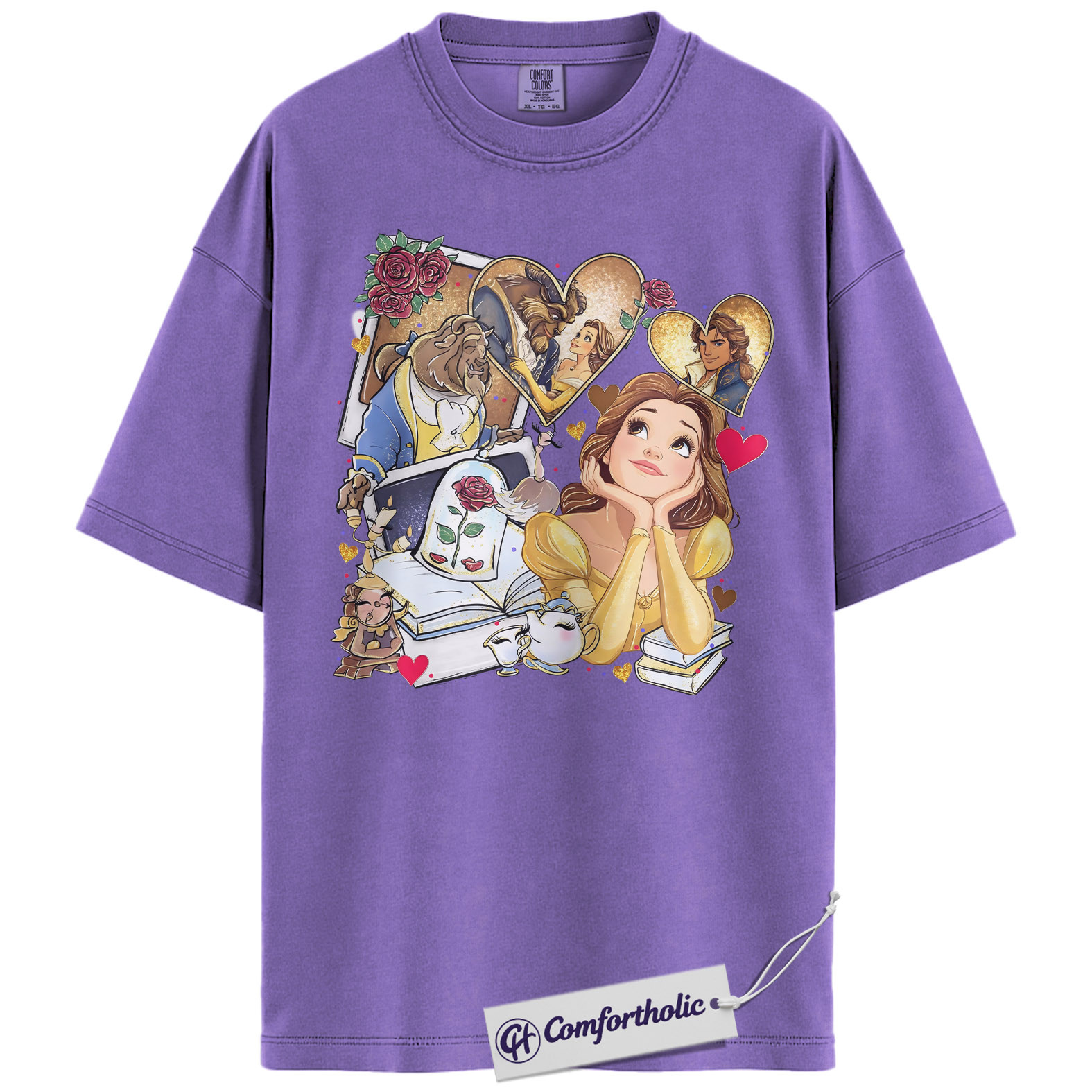 Beauty and the Beast Shirt, Animated Graphic Tee, Comfort Colors Shirt - Image 20
