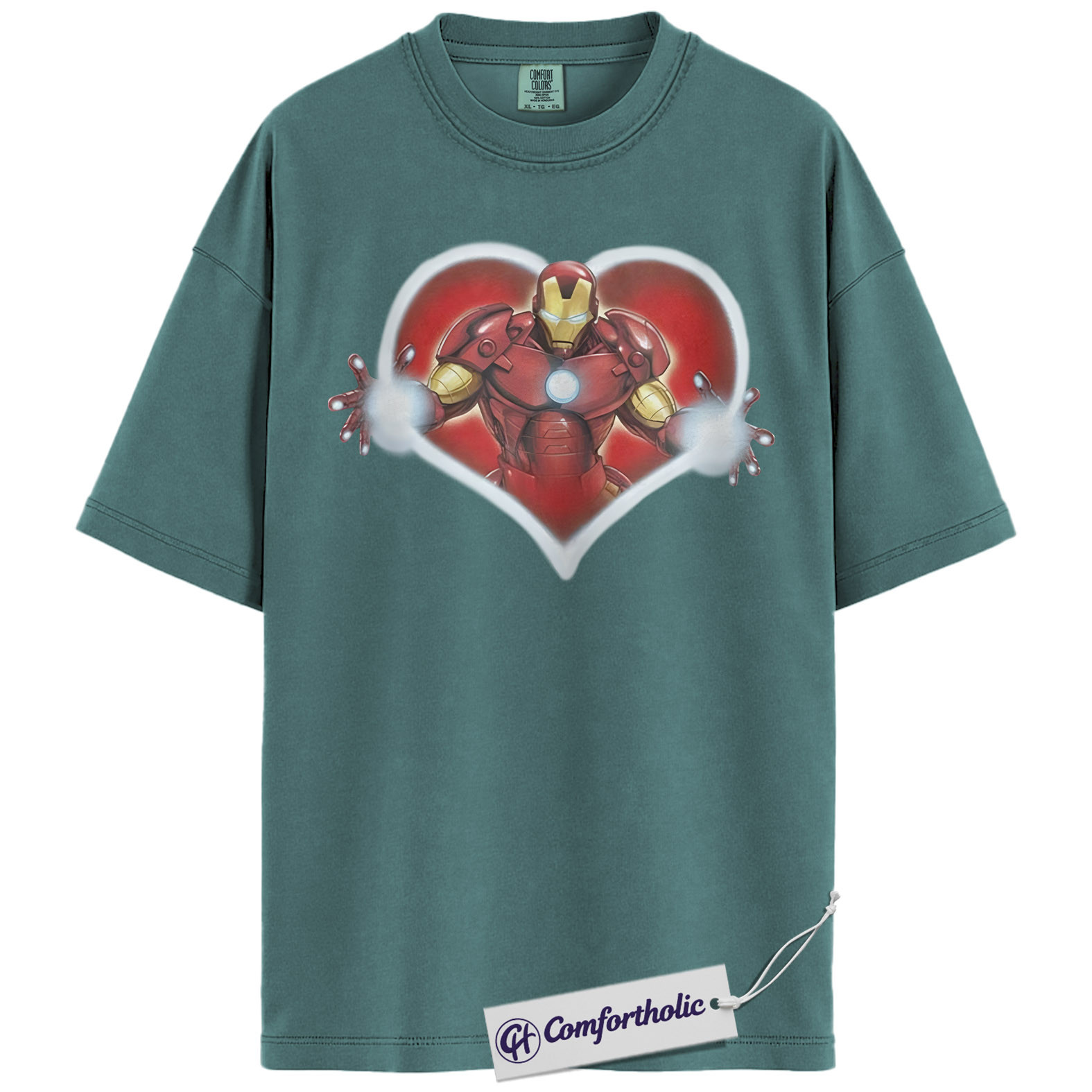 Iron Man Shirt, Valentine's Day Shirt, Marvel Comics Graphic Tee, Comfort Colors Shirt - Image 9