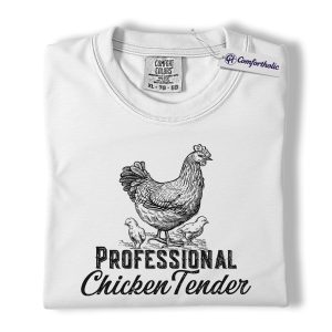 Alternative view of Professional Chicken Tender Shirt, Funny Farm Animal Graphic Tee, Chicken Lover T-Shirt, Backyard Homestead Gift, Comfort Colors Shirt