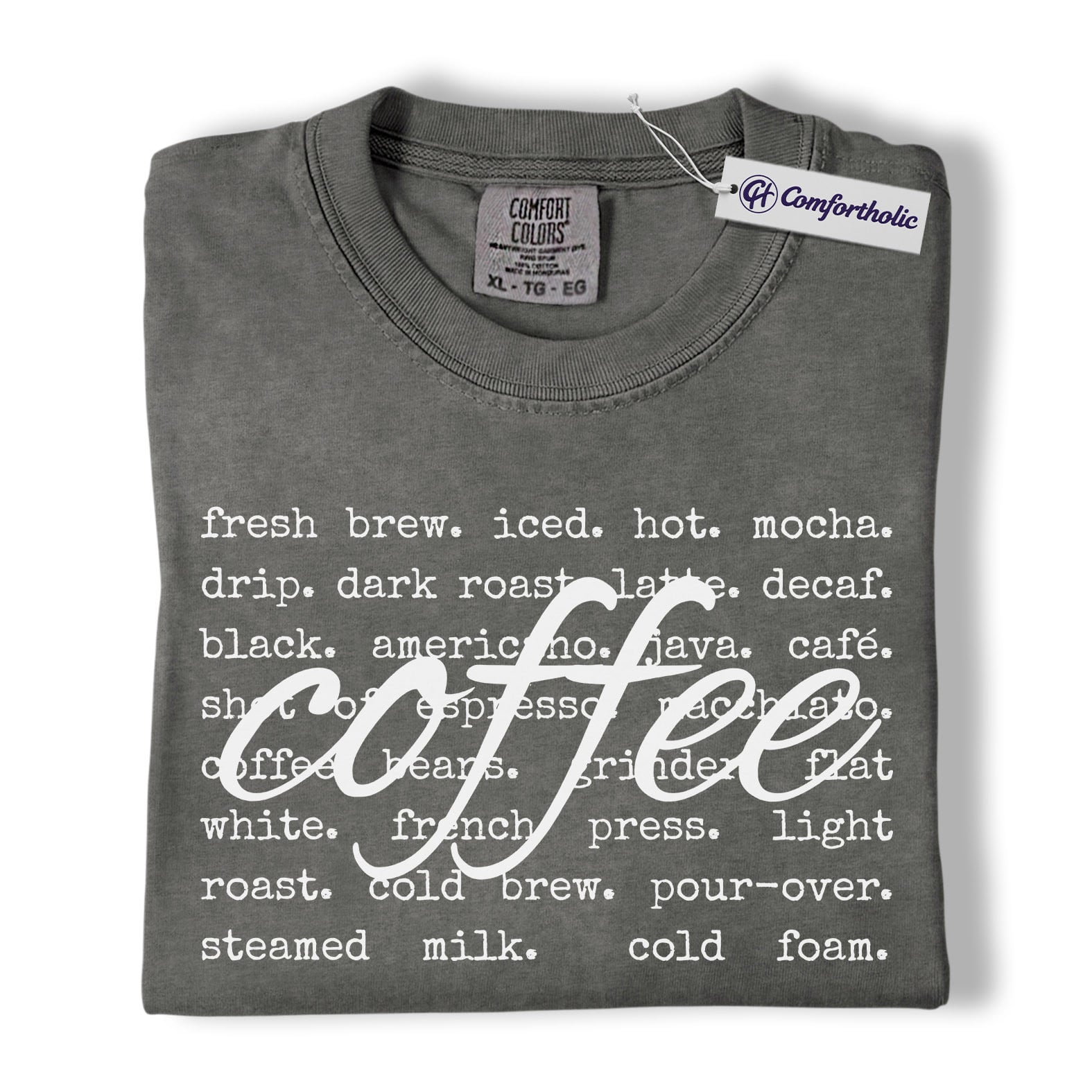 Coffee Shirt, Barista Aesthetic Typography Tee, Café Lover T-Shirt, Gift for Coffee Addicts, Comfort Colors Shirt - Image 4