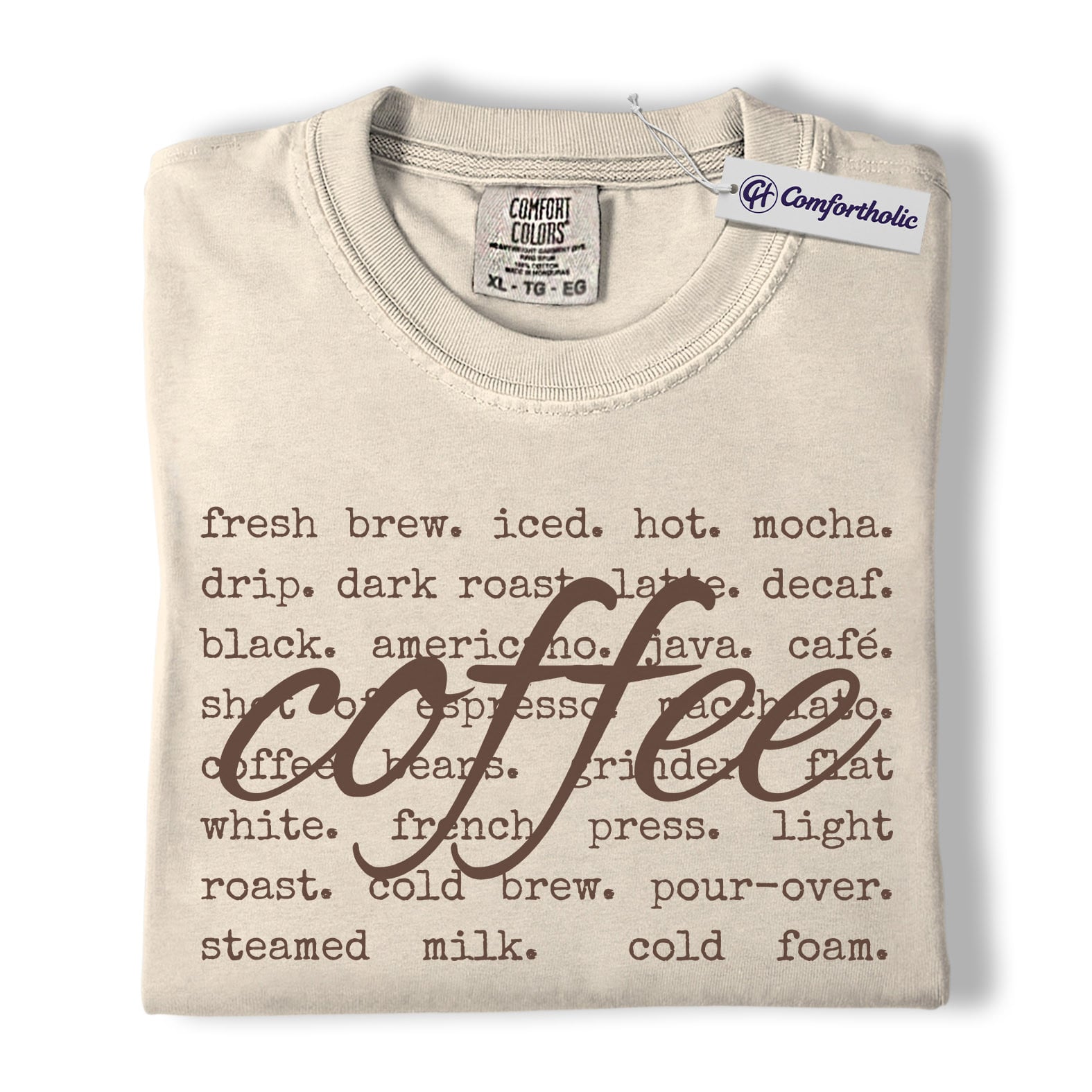 Coffee Shirt, Barista Aesthetic Typography Tee, Café Lover T-Shirt, Gift for Coffee Addicts, Comfort Colors Shirt - Image 5