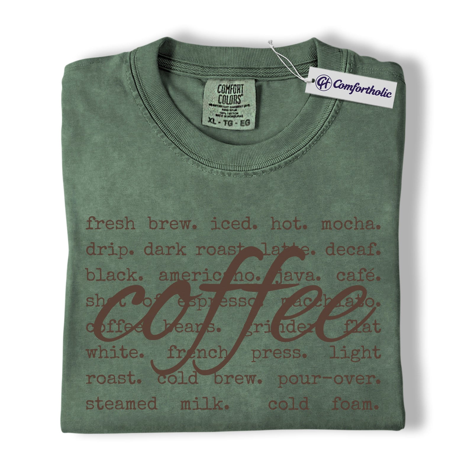 Coffee Shirt, Barista Aesthetic Typography Tee, Café Lover T-Shirt, Gift for Coffee Addicts, Comfort Colors Shirt - Image 6