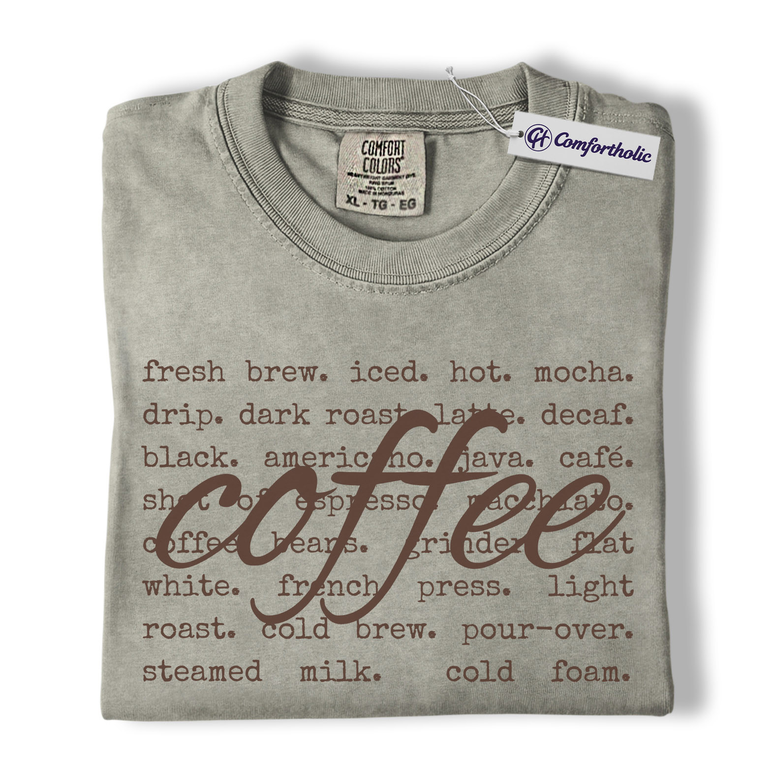Coffee Shirt, Barista Aesthetic Typography Tee, Café Lover T-Shirt, Gift for Coffee Addicts, Comfort Colors Shirt - Image 7