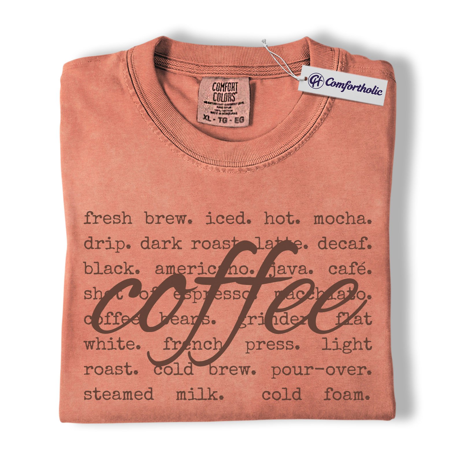 Coffee Shirt, Barista Aesthetic Typography Tee, Café Lover T-Shirt, Gift for Coffee Addicts, Comfort Colors Shirt - Image 8