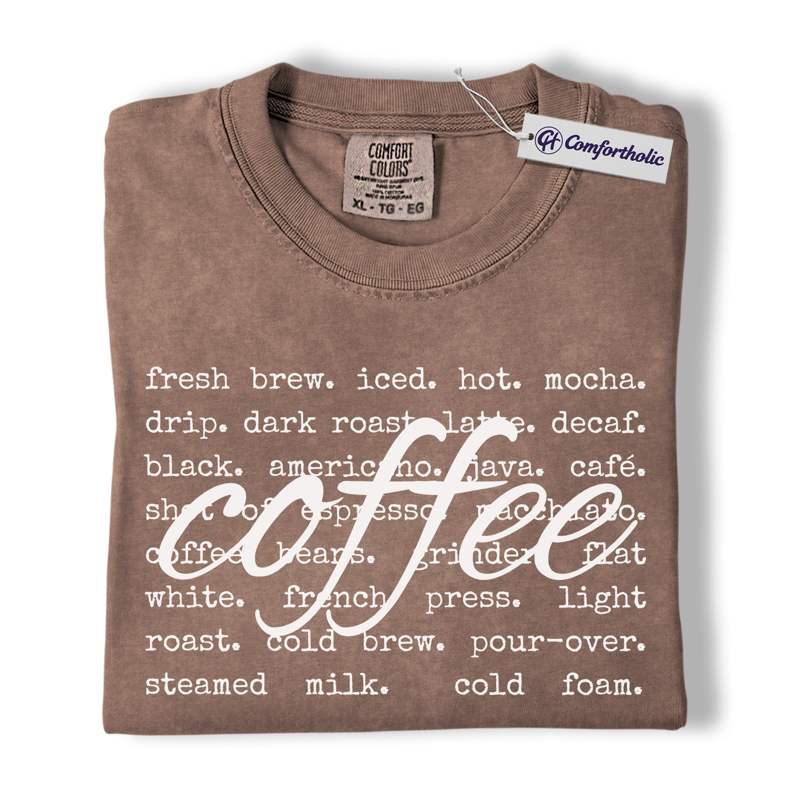 Coffee Shirt, Barista Aesthetic Typography Tee, Café Lover T-Shirt, Gift for Coffee Addicts, Comfort Colors Shirt