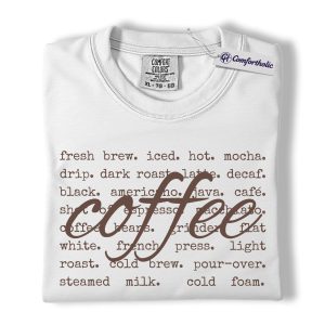 Alternative view of Coffee Shirt, Barista Aesthetic Typography Tee, Café Lover T-Shirt, Gift for Coffee Addicts, Comfort Colors Shirt