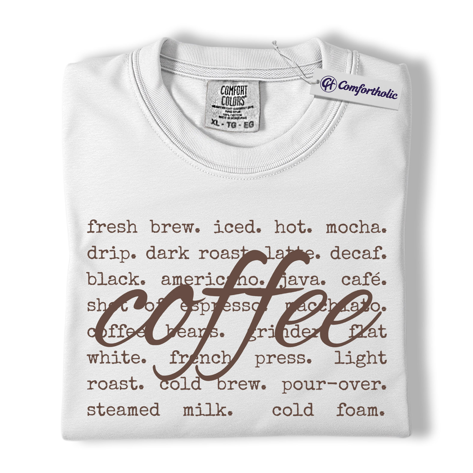 Coffee Shirt, Barista Aesthetic Typography Tee, Café Lover T-Shirt, Gift for Coffee Addicts, Comfort Colors Shirt - Image 2