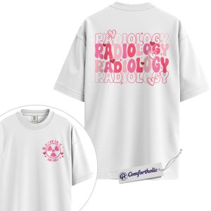 Alternative view of Personalized Radiology Shirt, Custom Name X-Ray Tech Graphic Tee, Cute Medical Rad Tech T-Shirt, Gift for Radiology Technologists, Comfort Colors Shirt 2-Sided