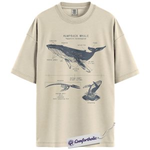 Humpback Whale Shirt, Whale Anatomy Graphic Tee, Marine Biology Illustration T-Shirt, Ocean Science Gift for Nature Lovers, Comfort Colors Shirt