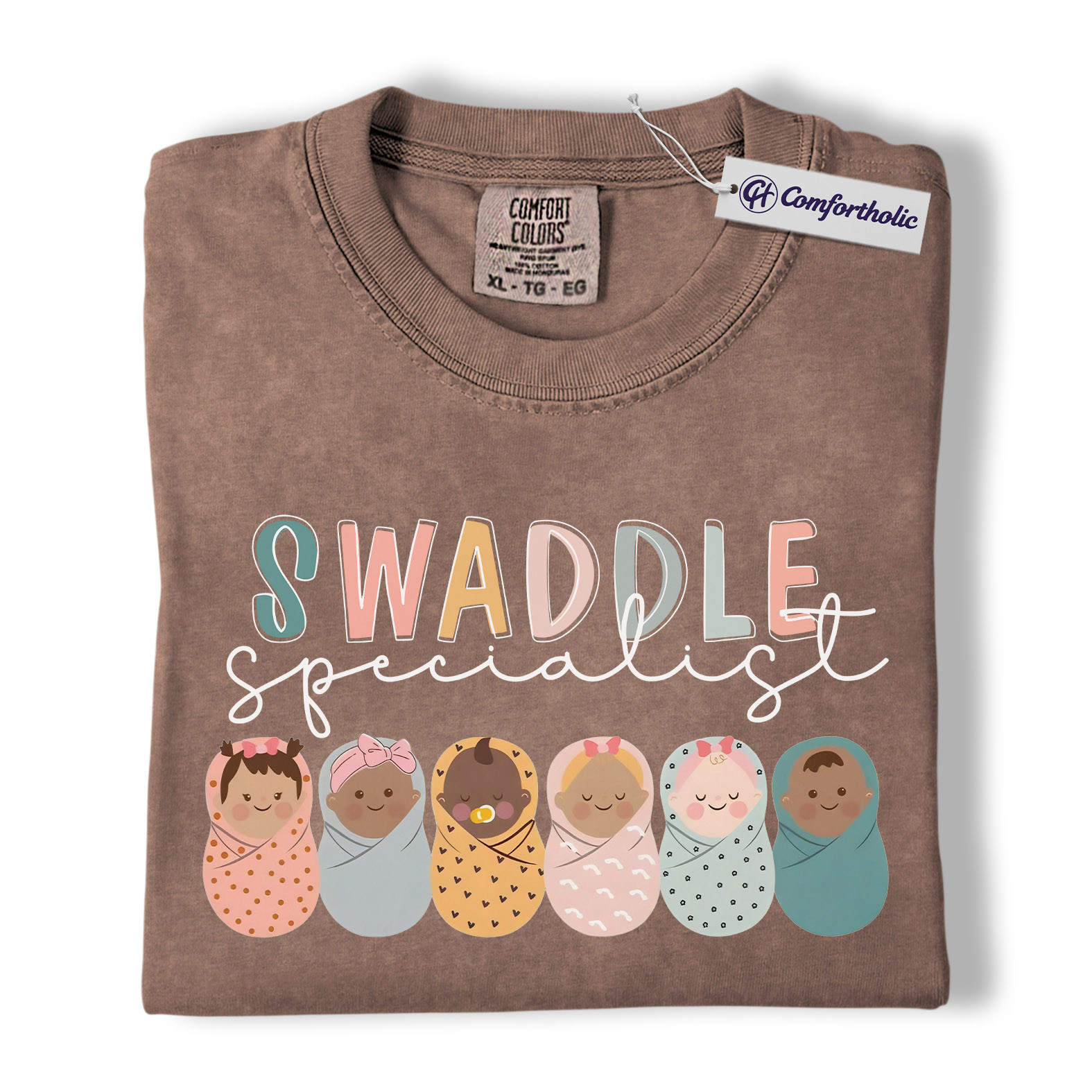 Swaddle Specialist Shirt, Cute NICU Nurse Graphic Tee, Newborn Baby Care T-Shirt, Nurse Appreciation Gift, Comfort Colors Shirt - Image 19