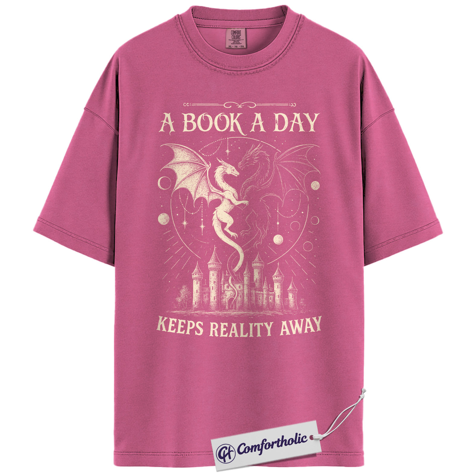 A Book a Day Shirt, Fantasy Dragon Bookish T-Shirt, Dark Reader Aesthetic Tee, Gift for Book Lovers, Comfort Colors Shirt - Image 16
