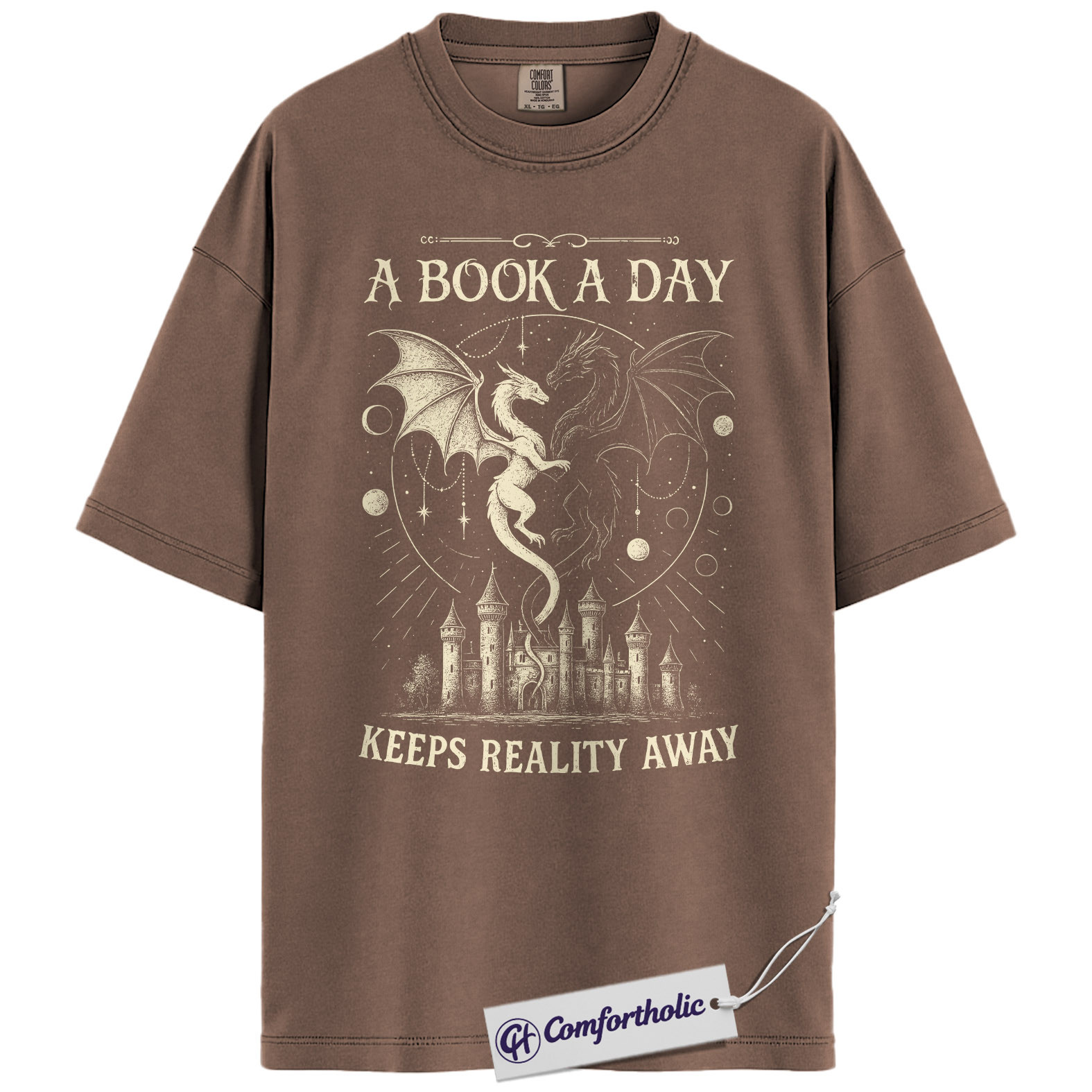 A Book a Day Shirt, Fantasy Dragon Bookish T-Shirt, Dark Reader Aesthetic Tee, Gift for Book Lovers, Comfort Colors Shirt - Image 19