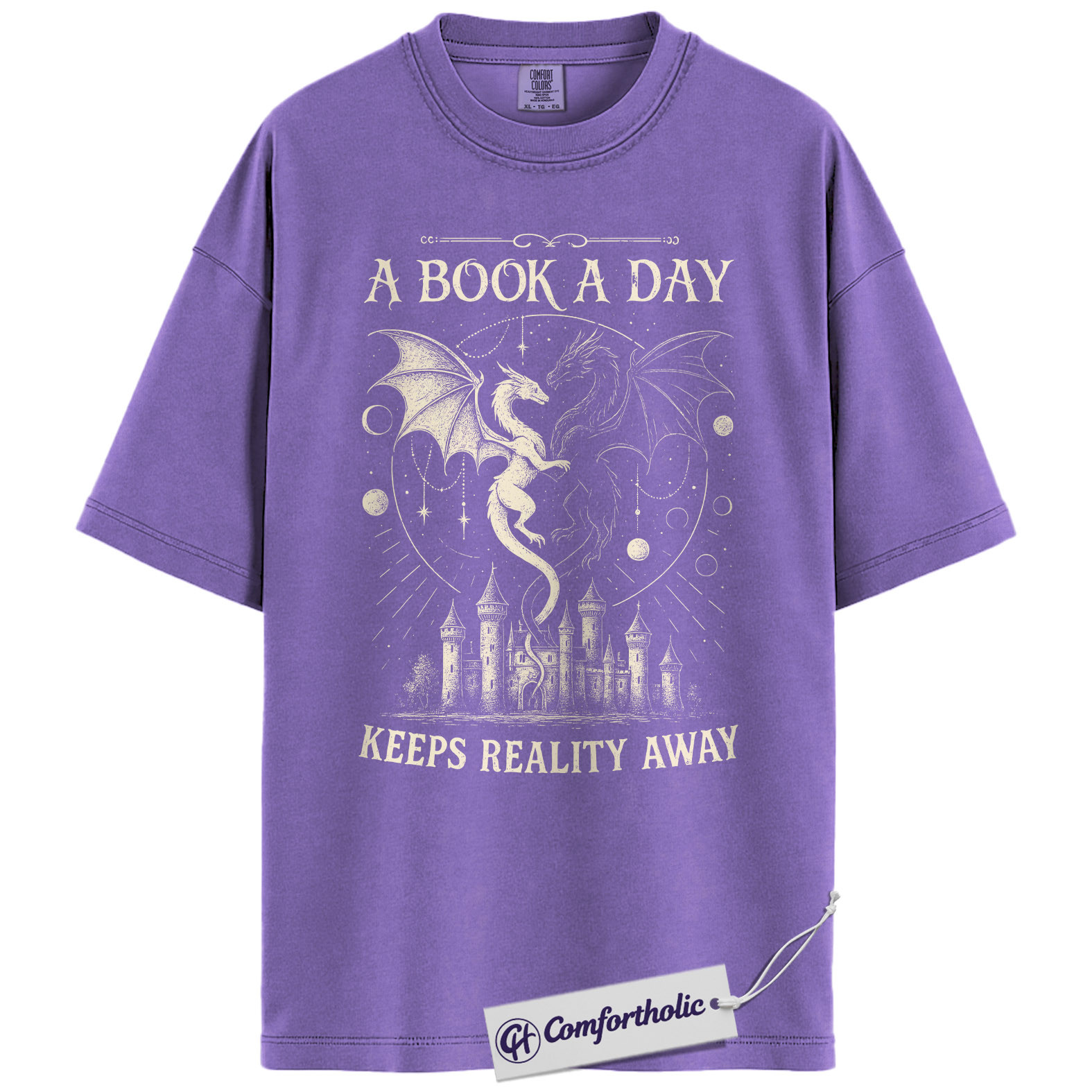 A Book a Day Shirt, Fantasy Dragon Bookish T-Shirt, Dark Reader Aesthetic Tee, Gift for Book Lovers, Comfort Colors Shirt - Image 20