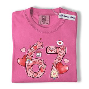 67 Love Code Shirt, Hidden Meaning Number Graphic Tee, Cute Valentine Aesthetic T-Shirt, Romantic Gift for Couples, Comfort Colors Shirt