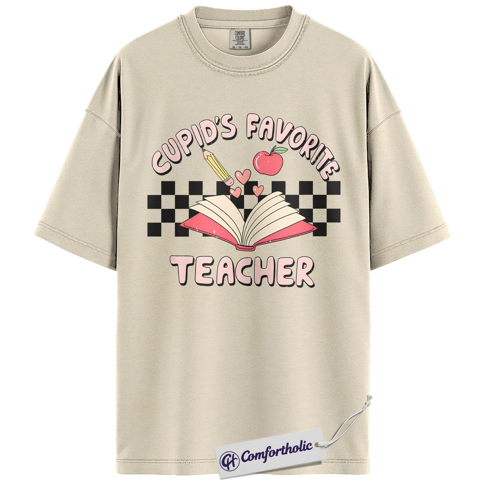 Cupid’s Favorite Teacher Shirt, Cute Valentine Classroom Graphic Tee, Elementary Teacher Love T-Shirt, Sweet Gift for Educators, Comfort Colors Shirt - Image 5