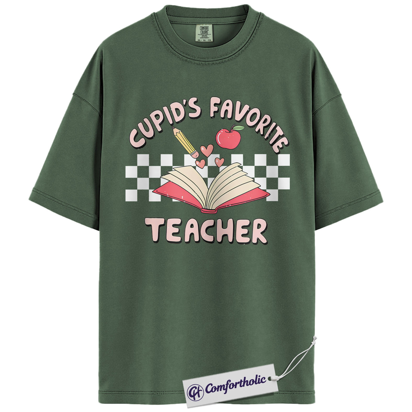Cupid’s Favorite Teacher Shirt, Cute Valentine Classroom Graphic Tee, Elementary Teacher Love T-Shirt, Sweet Gift for Educators, Comfort Colors Shirt - Image 6