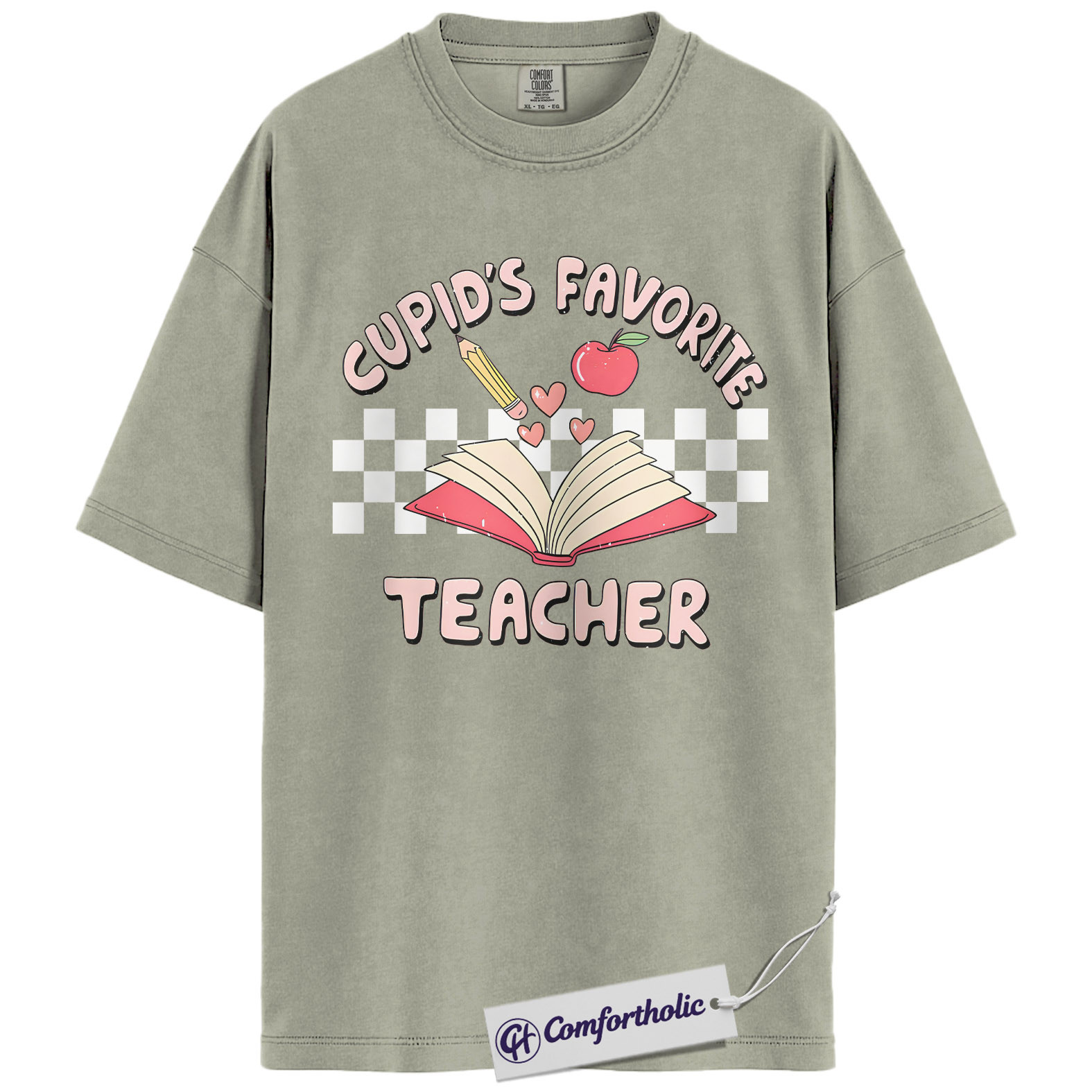 Cupid’s Favorite Teacher Shirt, Cute Valentine Classroom Graphic Tee, Elementary Teacher Love T-Shirt, Sweet Gift for Educators, Comfort Colors Shirt - Image 7