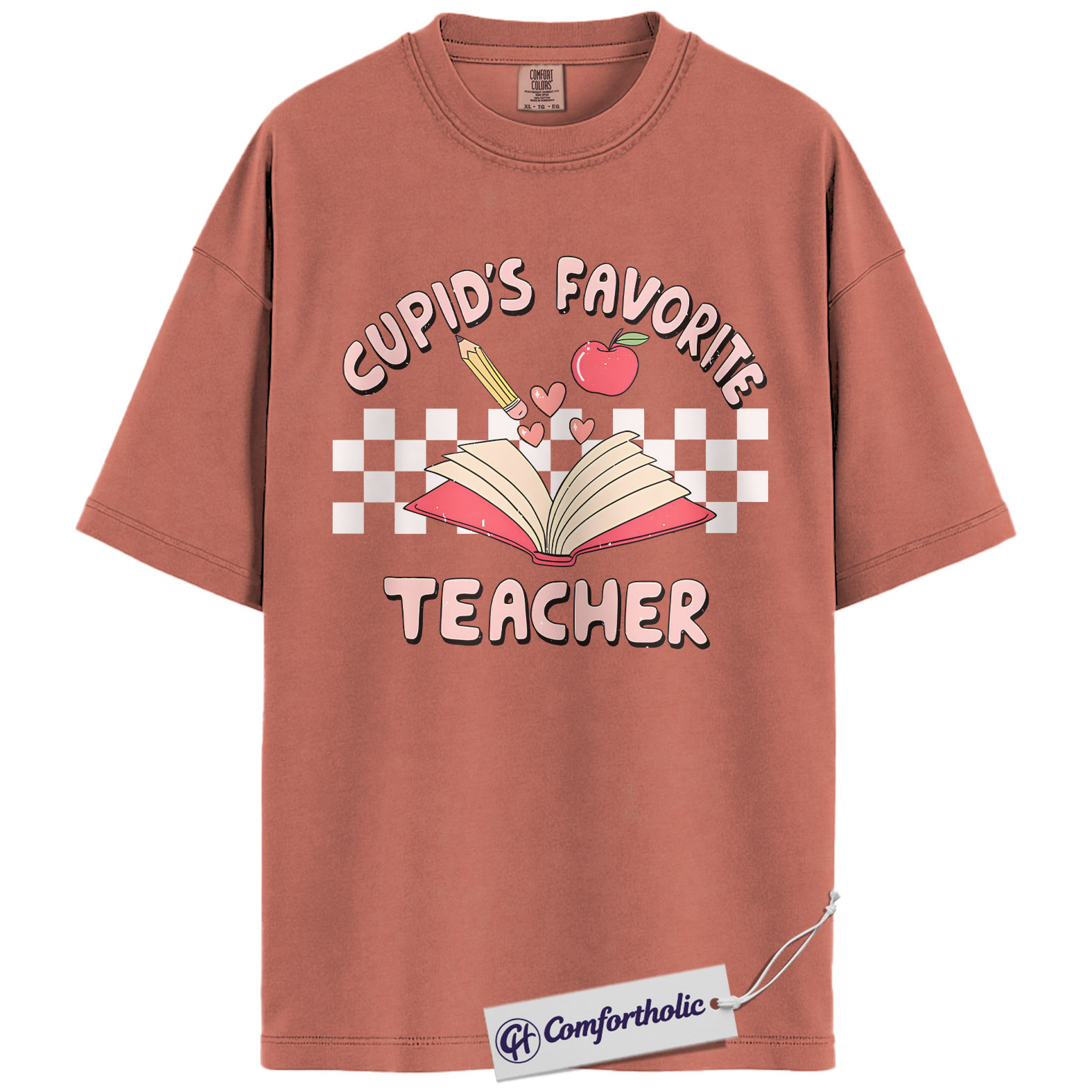 Cupid’s Favorite Teacher Shirt, Cute Valentine Classroom Graphic Tee, Elementary Teacher Love T-Shirt, Sweet Gift for Educators, Comfort Colors Shirt - Image 8