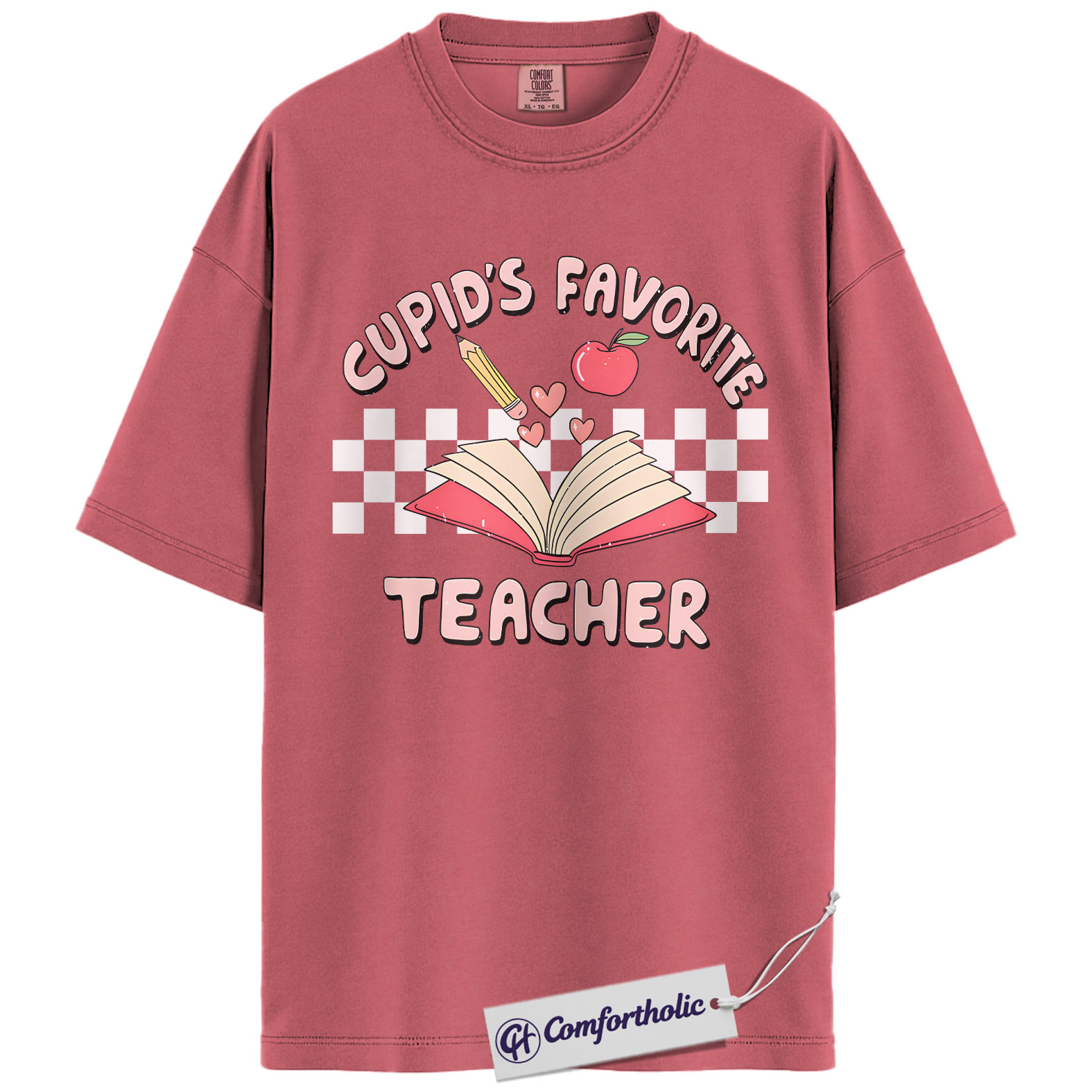 Cupid’s Favorite Teacher Shirt, Cute Valentine Classroom Graphic Tee, Elementary Teacher Love T-Shirt, Sweet Gift for Educators, Comfort Colors Shirt - Image 9