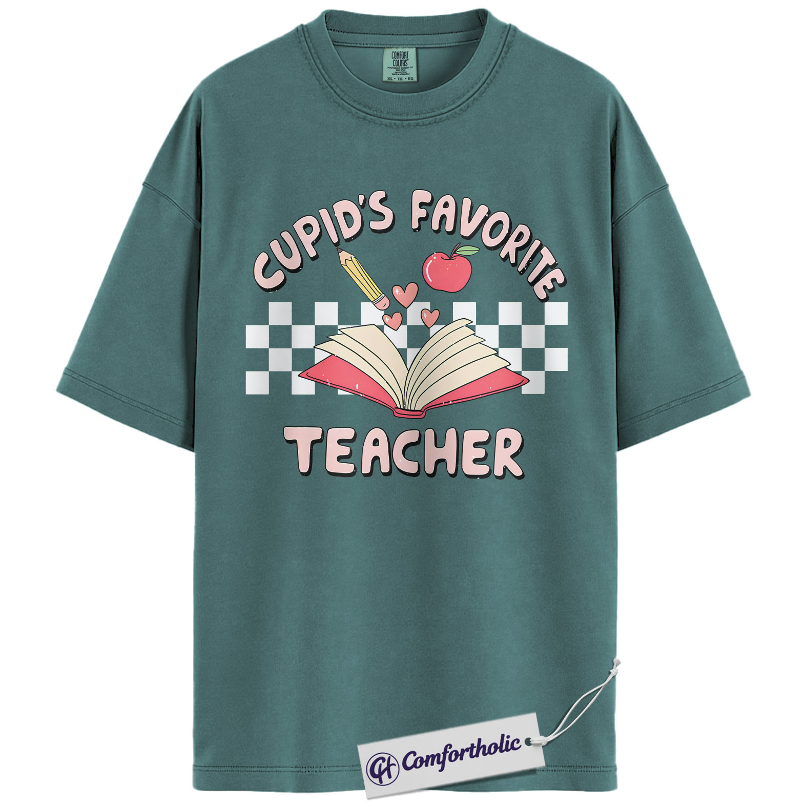 Cupid’s Favorite Teacher Shirt, Cute Valentine Classroom Graphic Tee, Elementary Teacher Love T-Shirt, Sweet Gift for Educators, Comfort Colors Shirt - Image 11