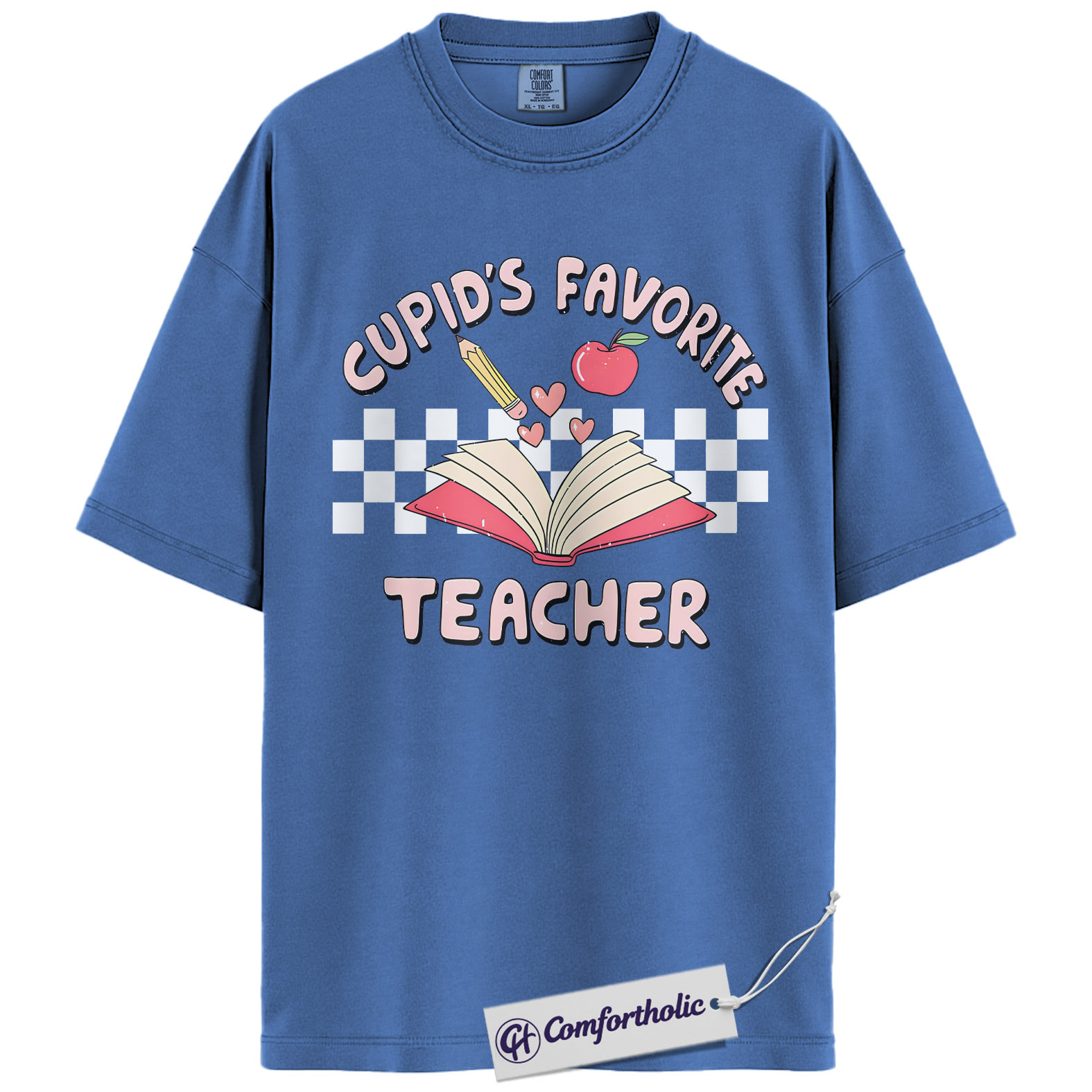 Cupid’s Favorite Teacher Shirt, Cute Valentine Classroom Graphic Tee, Elementary Teacher Love T-Shirt, Sweet Gift for Educators, Comfort Colors Shirt - Image 12