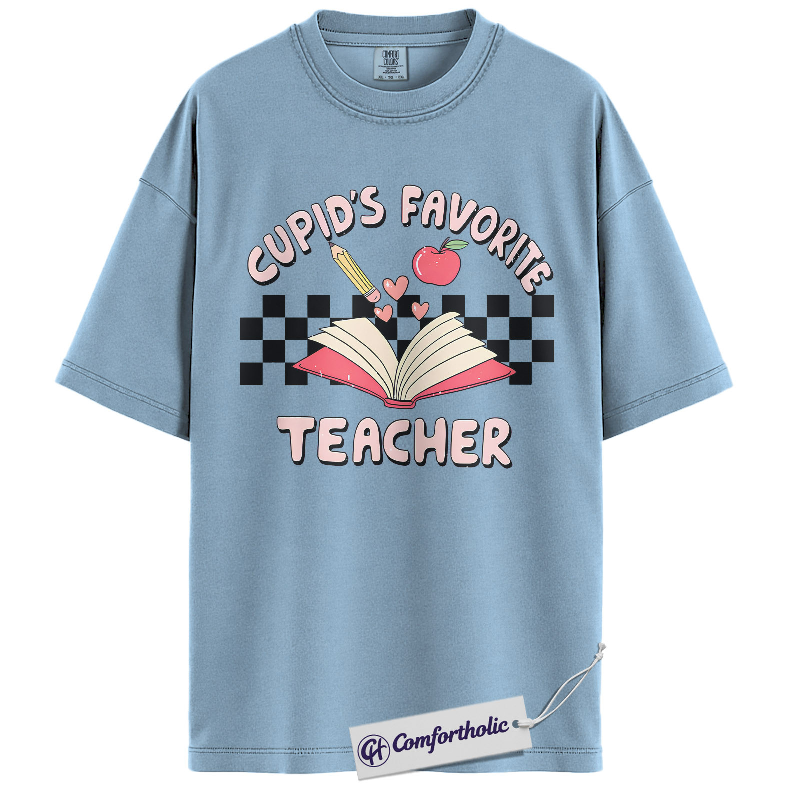 Cupid’s Favorite Teacher Shirt, Cute Valentine Classroom Graphic Tee, Elementary Teacher Love T-Shirt, Sweet Gift for Educators, Comfort Colors Shirt - Image 14