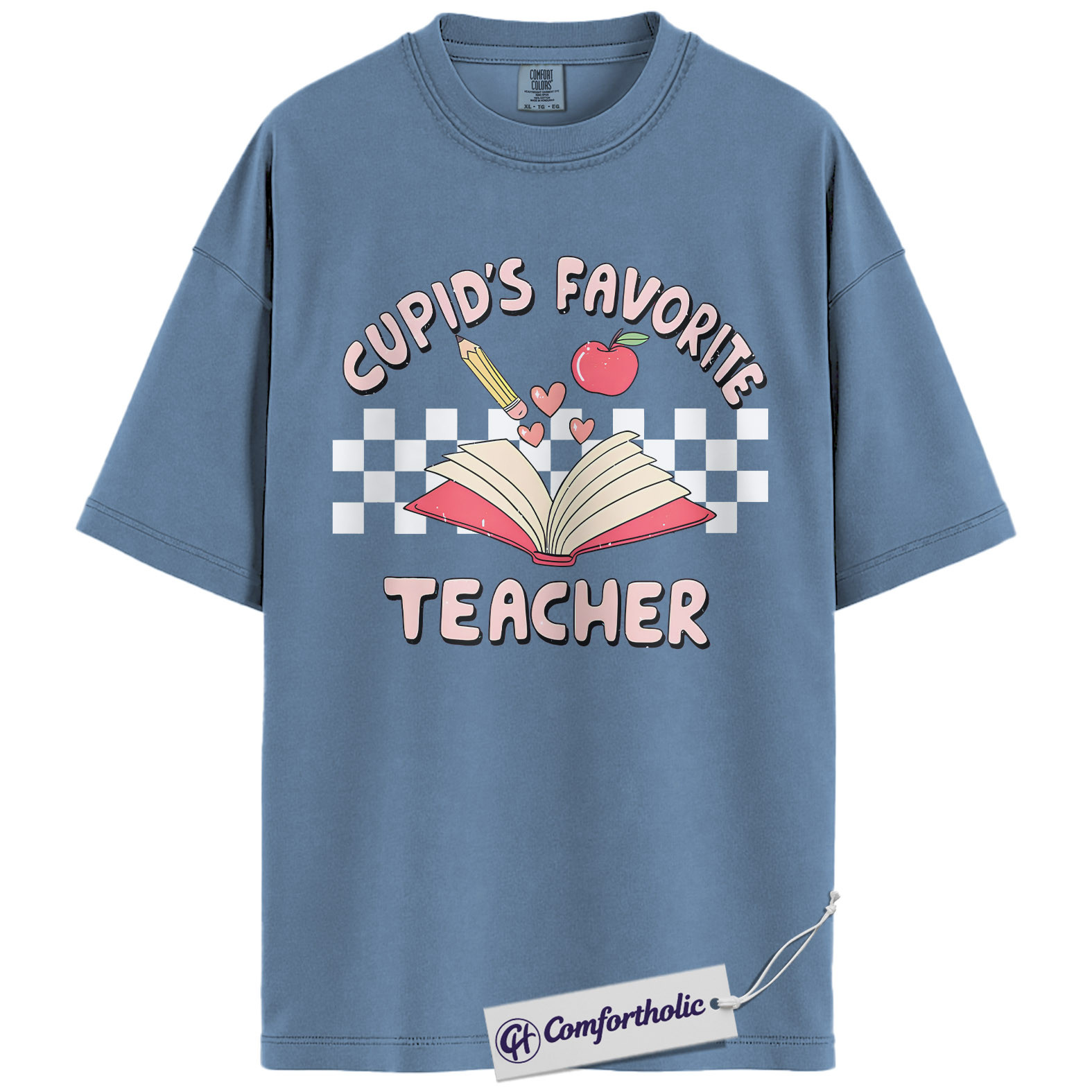 Cupid’s Favorite Teacher Shirt, Cute Valentine Classroom Graphic Tee, Elementary Teacher Love T-Shirt, Sweet Gift for Educators, Comfort Colors Shirt - Image 17