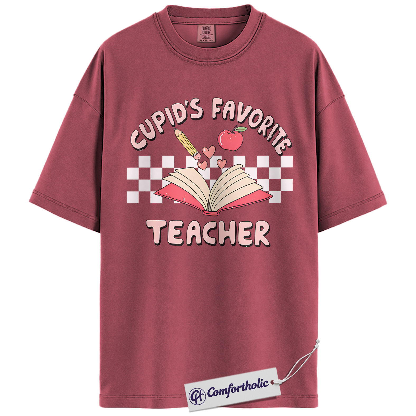 Cupid’s Favorite Teacher Shirt, Cute Valentine Classroom Graphic Tee, Elementary Teacher Love T-Shirt, Sweet Gift for Educators, Comfort Colors Shirt - Image 18