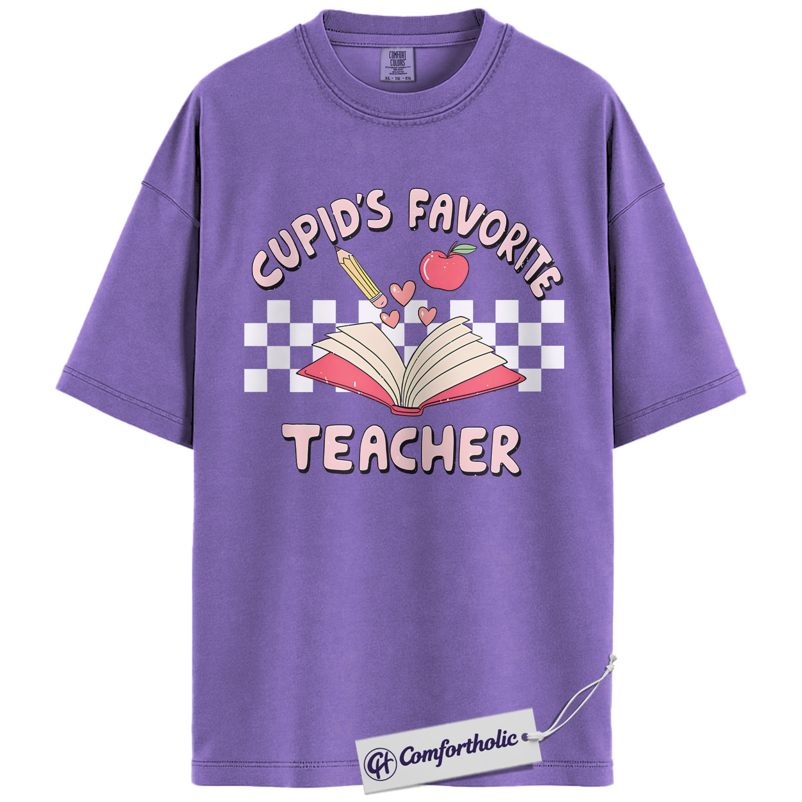 Cupid’s Favorite Teacher Shirt, Cute Valentine Classroom Graphic Tee, Elementary Teacher Love T-Shirt, Sweet Gift for Educators, Comfort Colors Shirt - Image 20